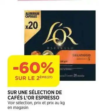 Bi1 Cafés l'or espresso offre