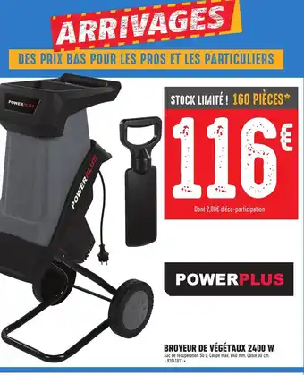 Broyeur de vegetaux 2400w