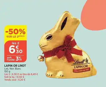 Bi1 Lapin or lindt offre