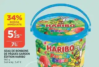 Bi1 Seau de bonbons de pâques garden édition haribo offre