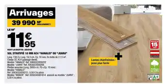 Brico Dépôt Sol stratifié 10 mm ac4 offre