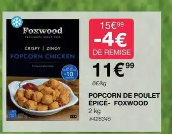 Costco Popcorn de poulet épicé - foxwood offre