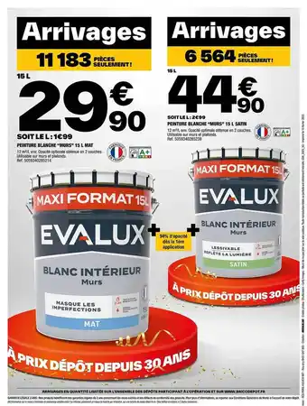 Brico Dépôt Peinture blanche offre