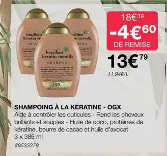 Shampoing à la kératine - ogx