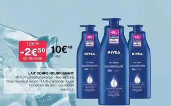 Costco Lait corps nourrissant nivea offre