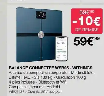 Costco Balance connectée wsb05 - withings offre