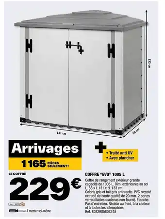 Brico Dépôt Coffre offre