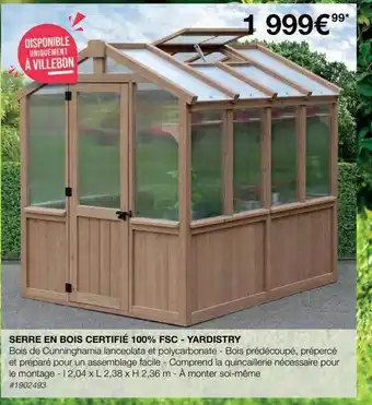 Serre de bois certifié 100% fsc - yardistry