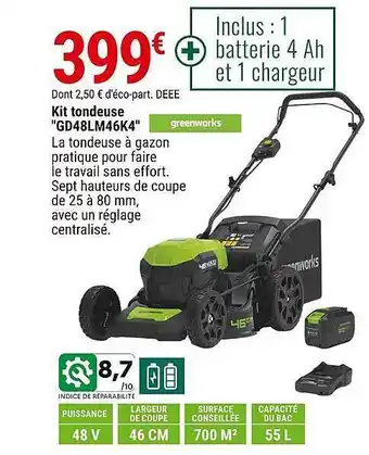 Gamm vert Kit tondeuse offre