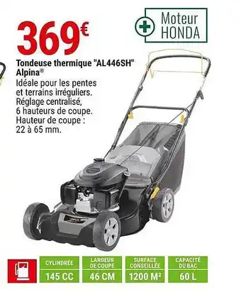 Gamm vert Tondeuse thermique offre