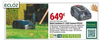 Gamm vert Robot tondeuse e-1200 connect ecloz offre