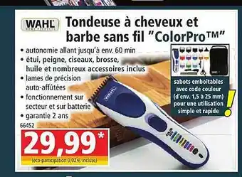 Norma Tondeuse à cheveux et barbe sans fil offre