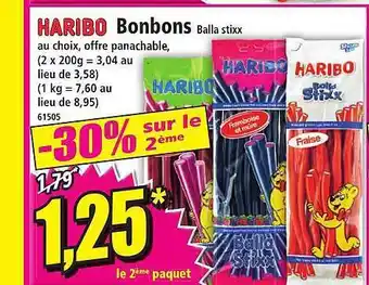 Norma Bonbons balla stixx haribo offre