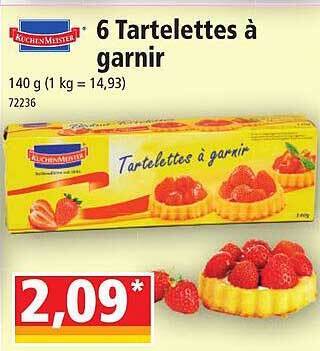 Norma 6 tartelettes à garnir offre