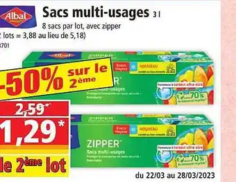 Norma Sacs multi-usages albal offre