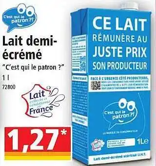 Norma Lait demi-écrémé offre