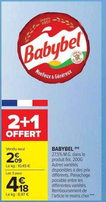 Carrefour Market Babybel offre