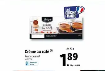 Lidl Crème au café deluxe offre