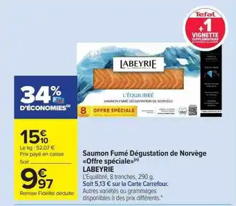 Saumon fumé dégustation de norvège «offre spéciale» labeyrie