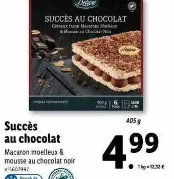 Lidl Succès au chocolat deluxe offre