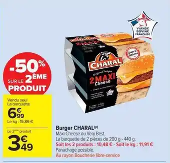 Carrefour Market Burger charal offre