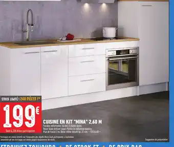 Brico Cash Cuisine en kit mina 2,60m offre
