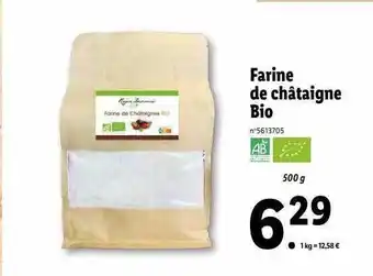 Lidl Farine de châtaigne bio offre