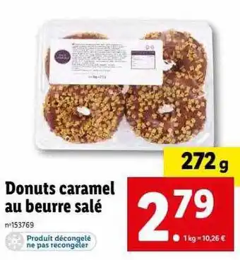 Lidl Donuts caramel au beurre salé offre