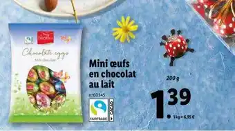 Lidl Mini œufs en chocolat au lait favorina offre