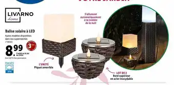 Lidl Balise solaire à led livarno home offre