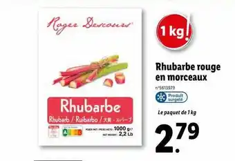 Lidl Rhubarbe rouge en morceaux offre
