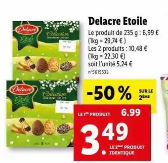 Lidl Delacre étoile offre