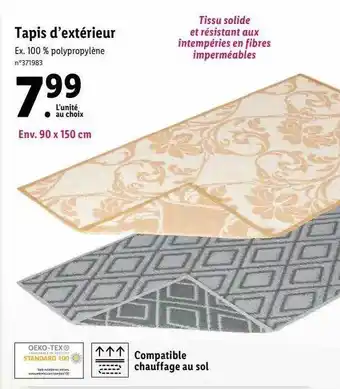Lidl Tapis d'extérieur offre