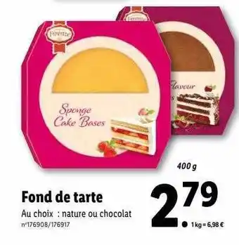 Lidl Fond de tarte offre