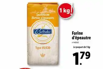 Lidl Farine d'épeautre belbake offre