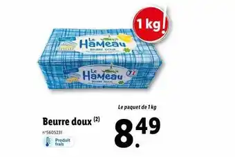 Lidl Beurre doux le hameau offre