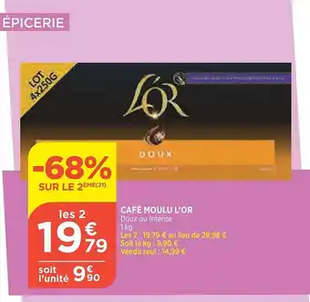 Café moulu l'or
