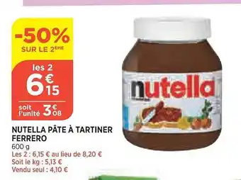 Maximarché Nutella pâte à tartiner ferrero offre