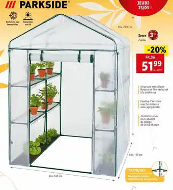 Lidl Serre parkside offre
