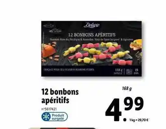 Lidl 12 bonbons apéritifs deluxe offre