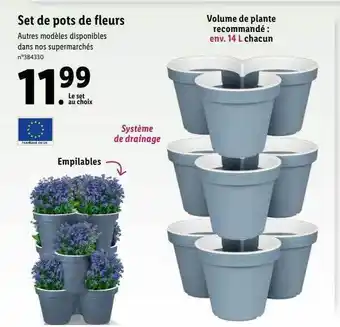 Lidl Set de pots de fleurs offre