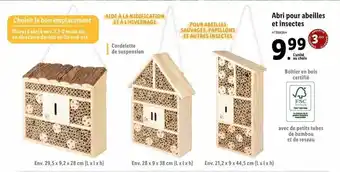 Lidl Abri pour abeilles et insectes offre