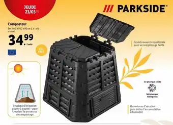 Lidl Composteur parkside offre