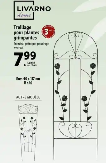 Lidl Treillage pour plantes grimpantes livarno home offre