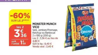 Maximarché Monster munch vico offre