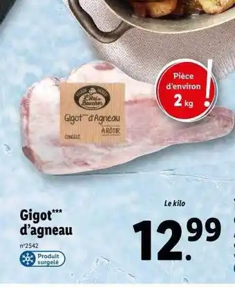Lidl Gigot d'agneau offre