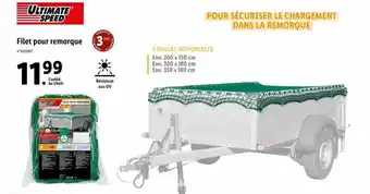 Lidl Filet pour remorque ultimate speed offre