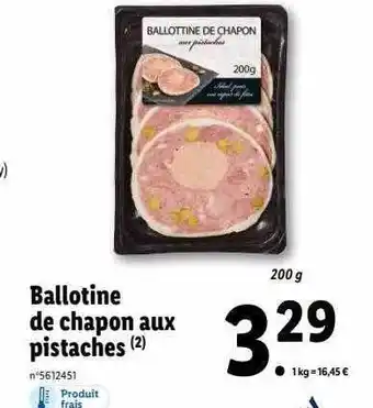 Ballotine de chapon aux pistaches