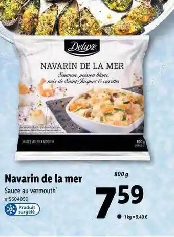 Lidl Navarin de la mer deluxe offre