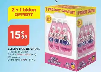 Maximarché Lessive liquide omo offre